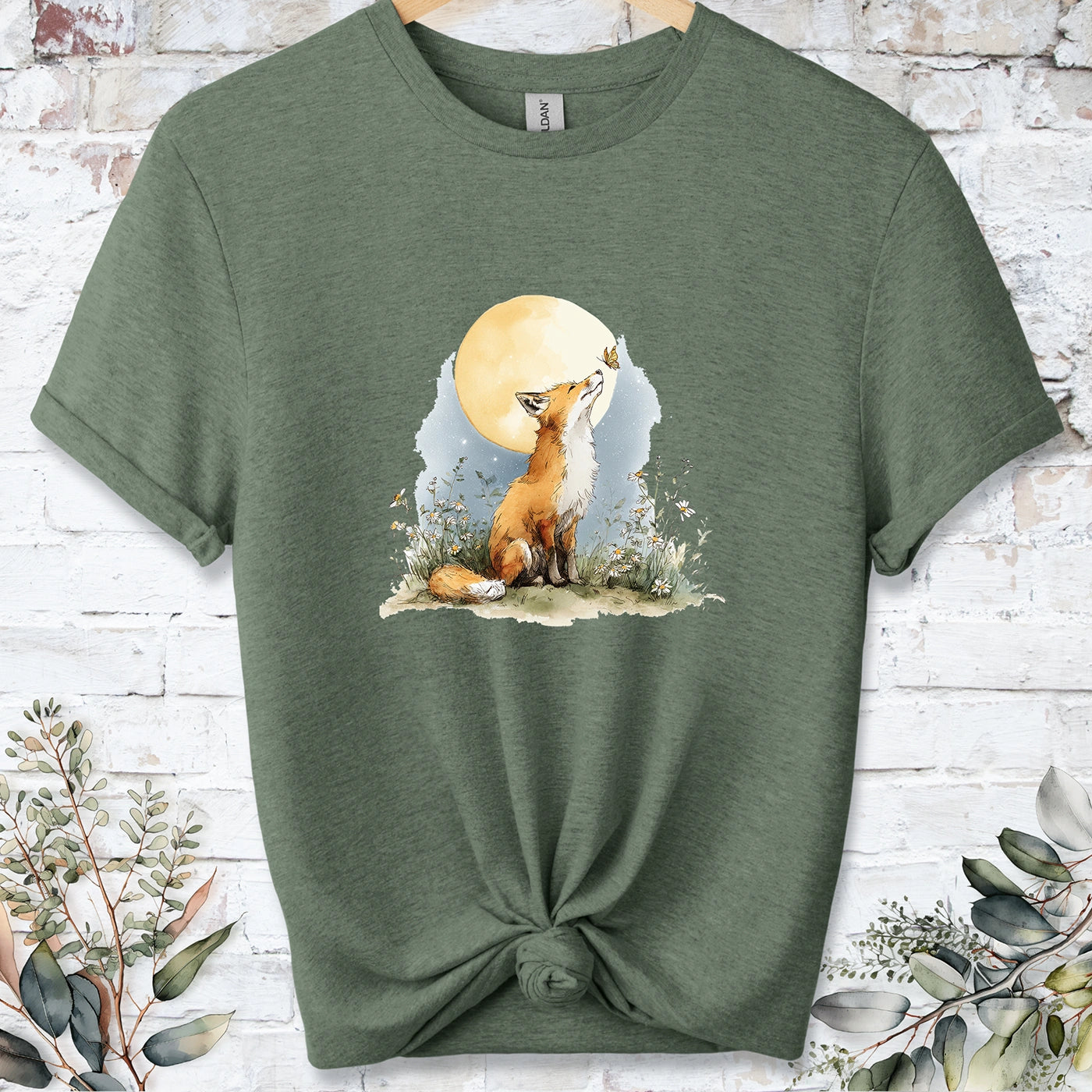 Fox & Butterfly #3 Unisex T-shirt.