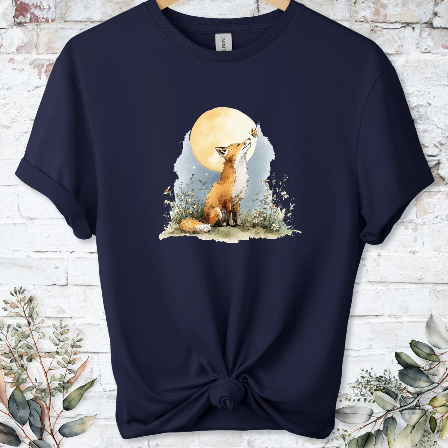 Fox & Butterfly #3 Unisex T-shirt.