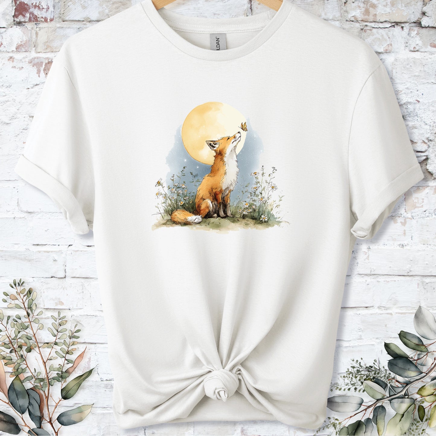 Fox & Butterfly #3 Unisex T-shirt.