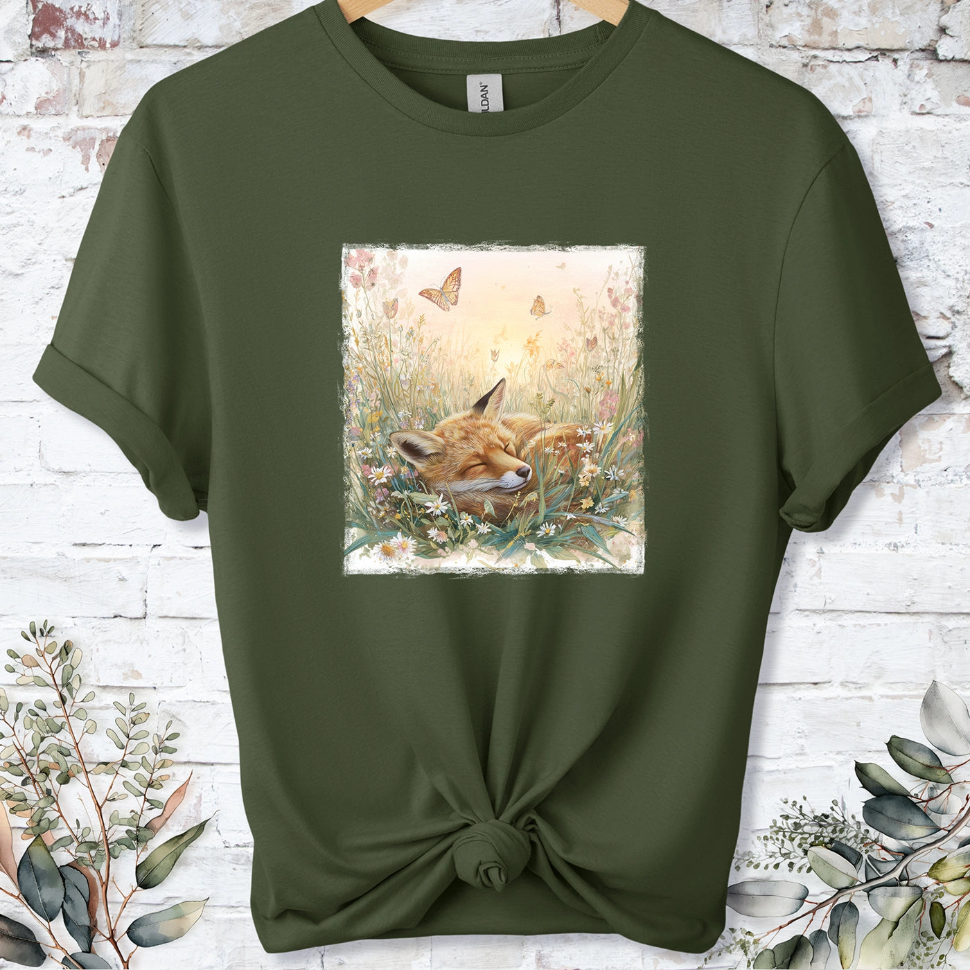 Sleeping Fox #2 Unisex T-shirt.