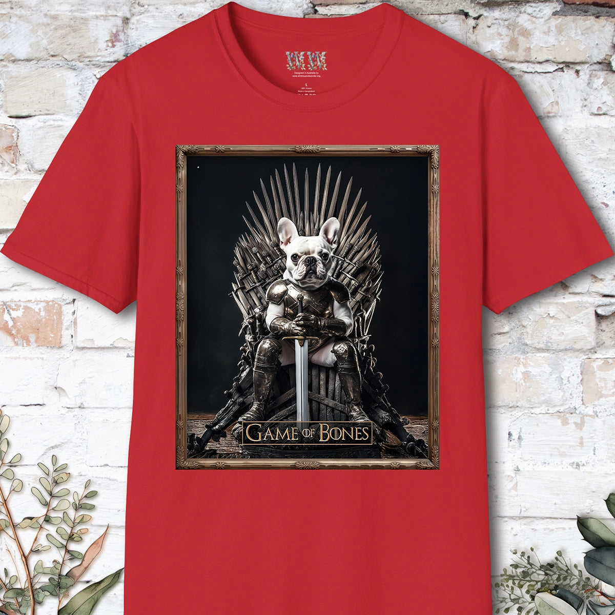 French Bulldog #1 Game of Bones, Unisex T shirt