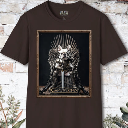 French Bulldog #1 Game of Bones, Unisex T shirt