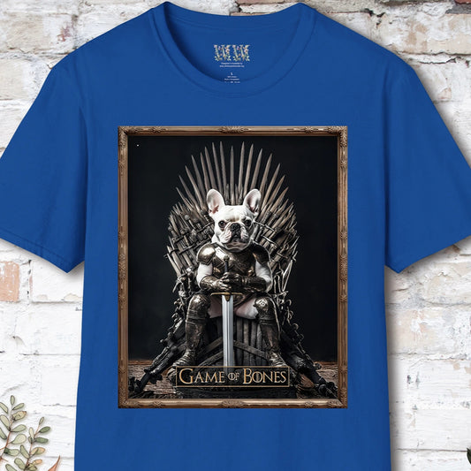 French Bulldog #1 Game of Bones, Unisex T shirt