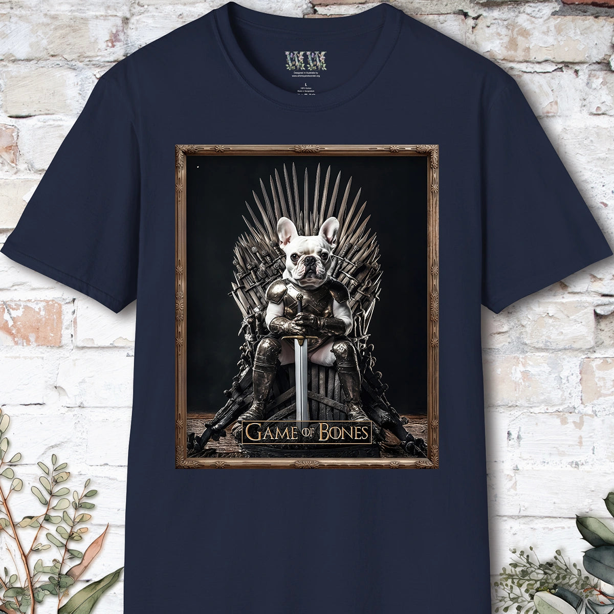 French Bulldog #1 Game of Bones, Unisex T shirt