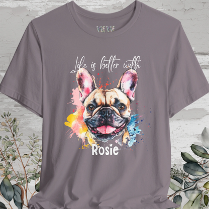 French Bulldog #1 'Life is better with'  Personalized T shirt