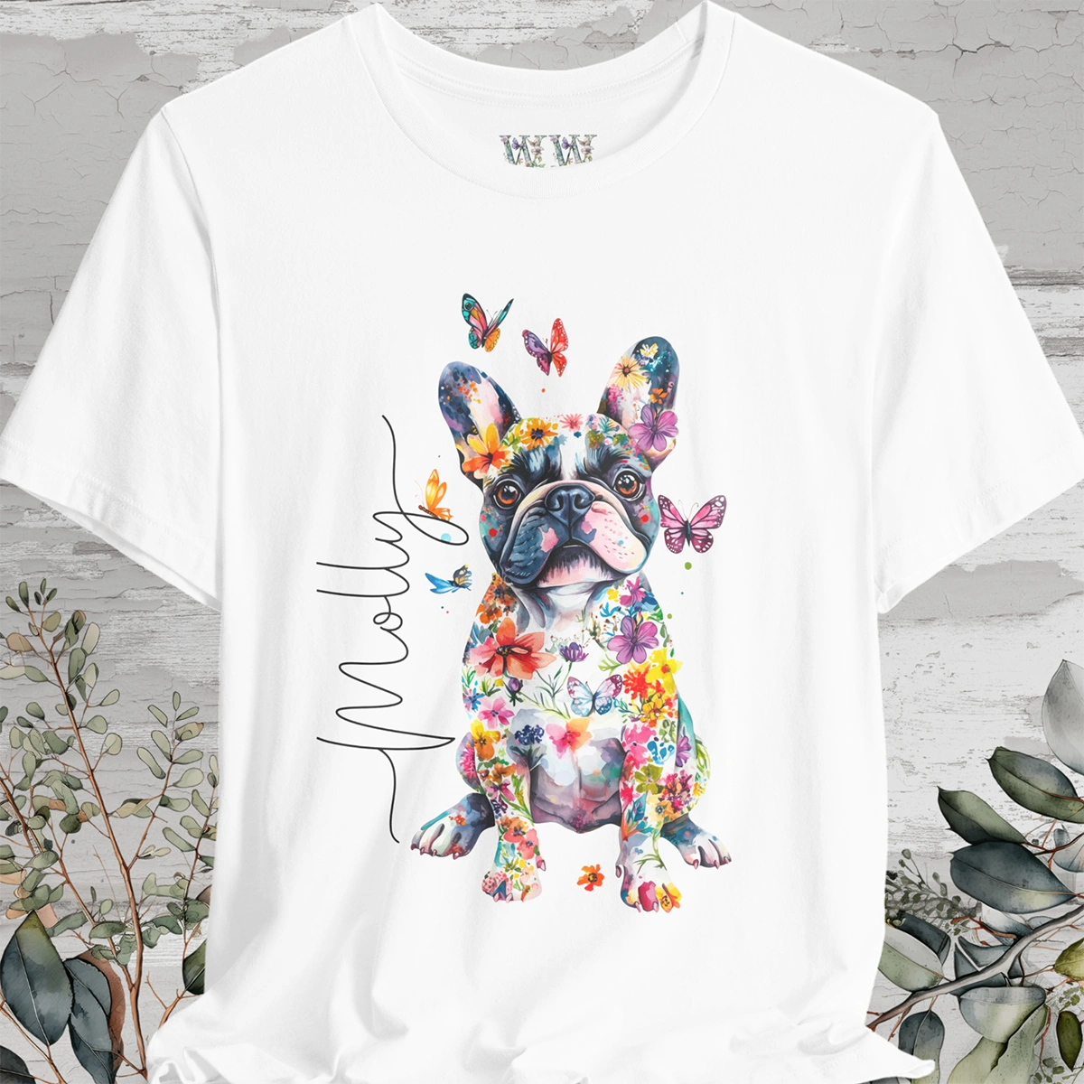 French Bulldog #2 Floral Personalized T shirt