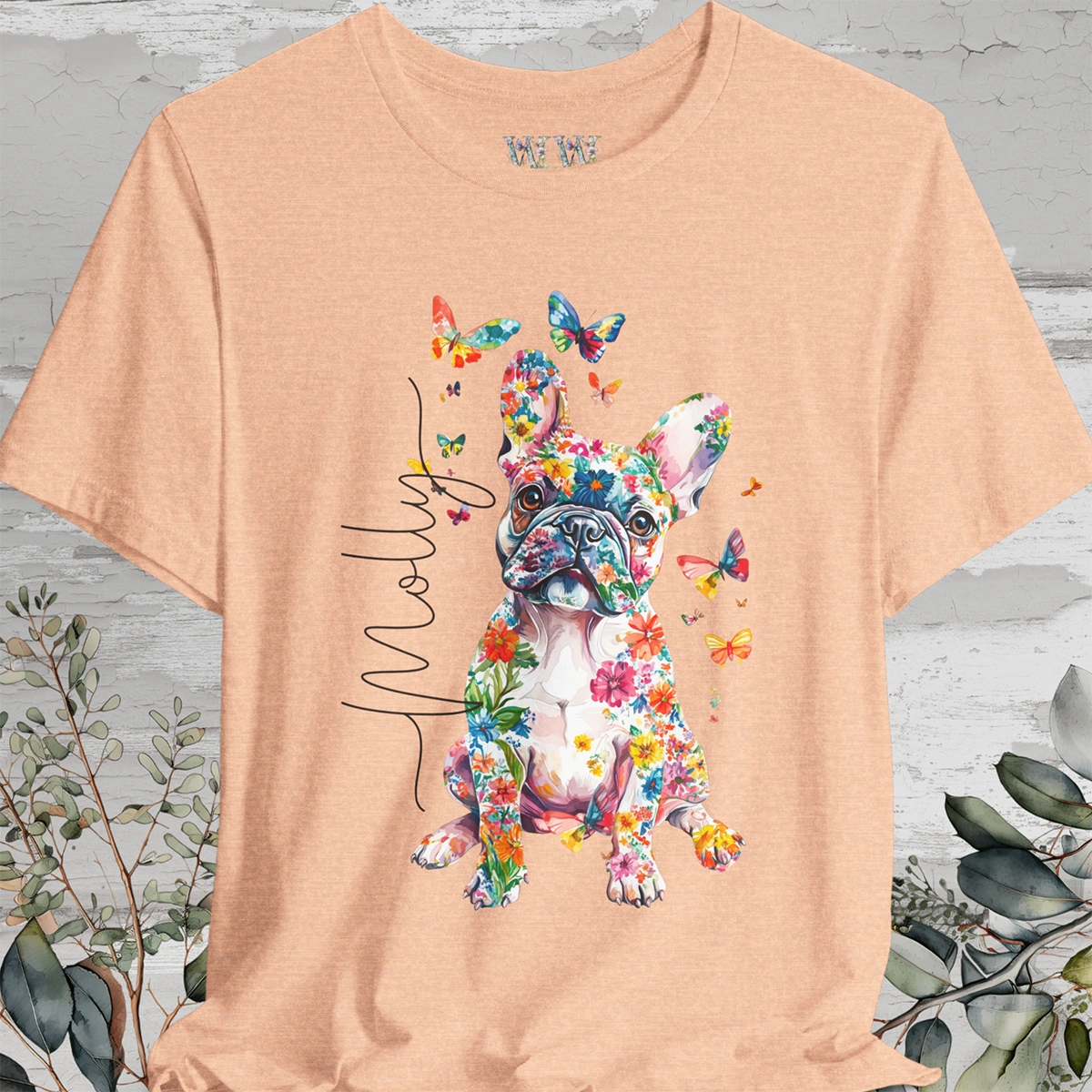 French Bulldog #3 Floral Personalized T shirt