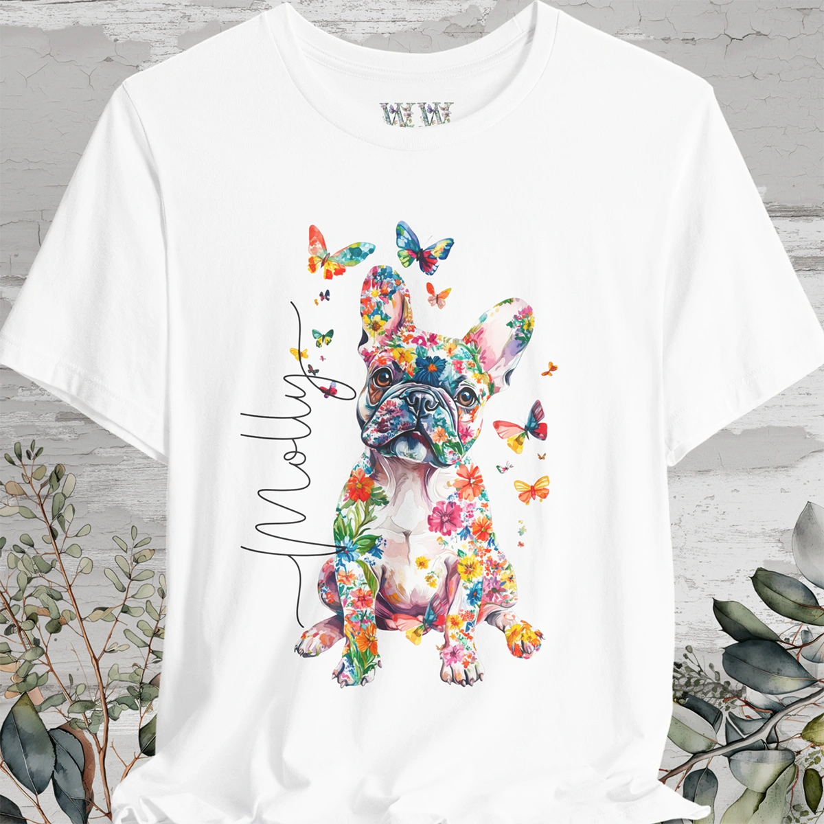 French Bulldog #3 Floral Personalized T shirt