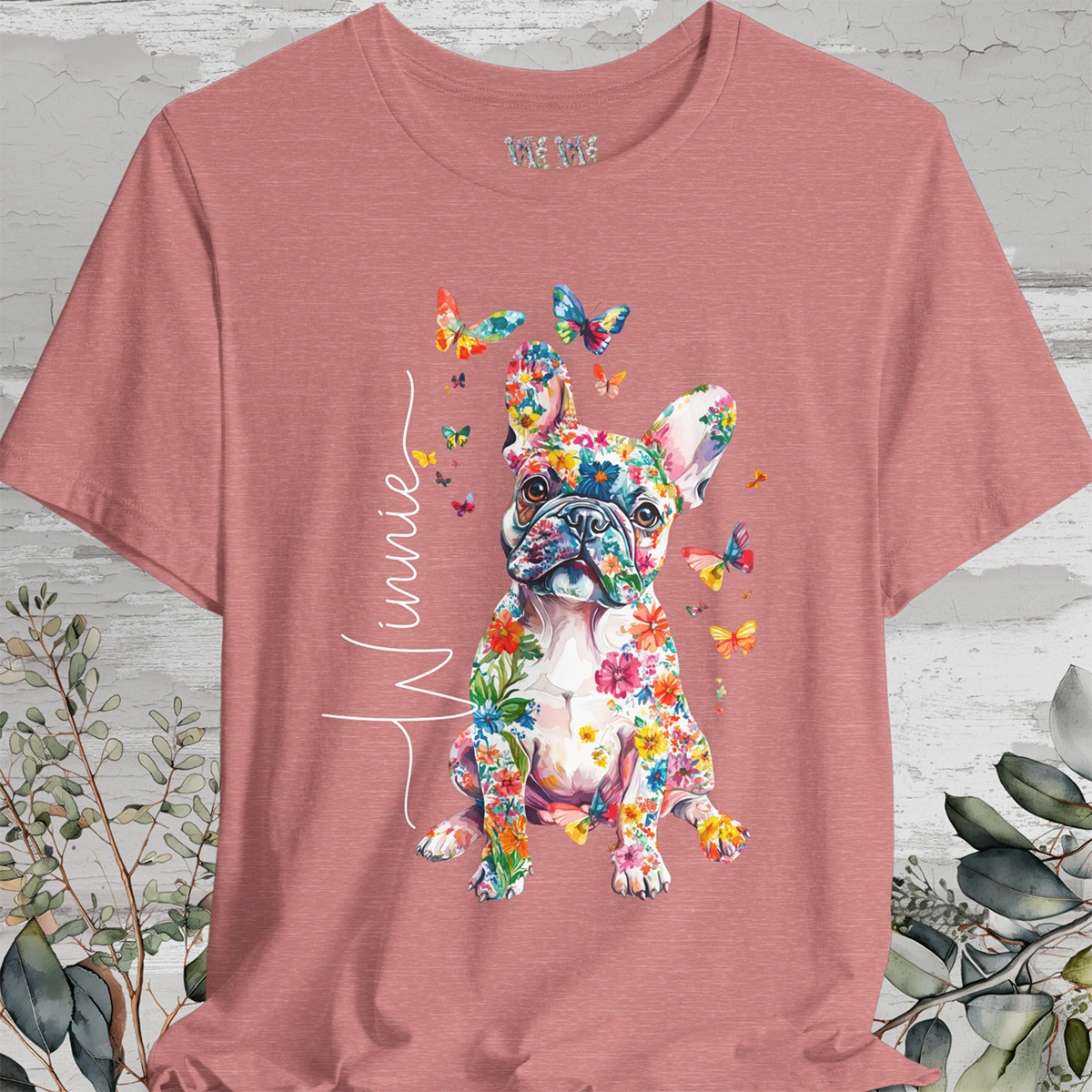 French Bulldog #3 Floral Personalized T shirt