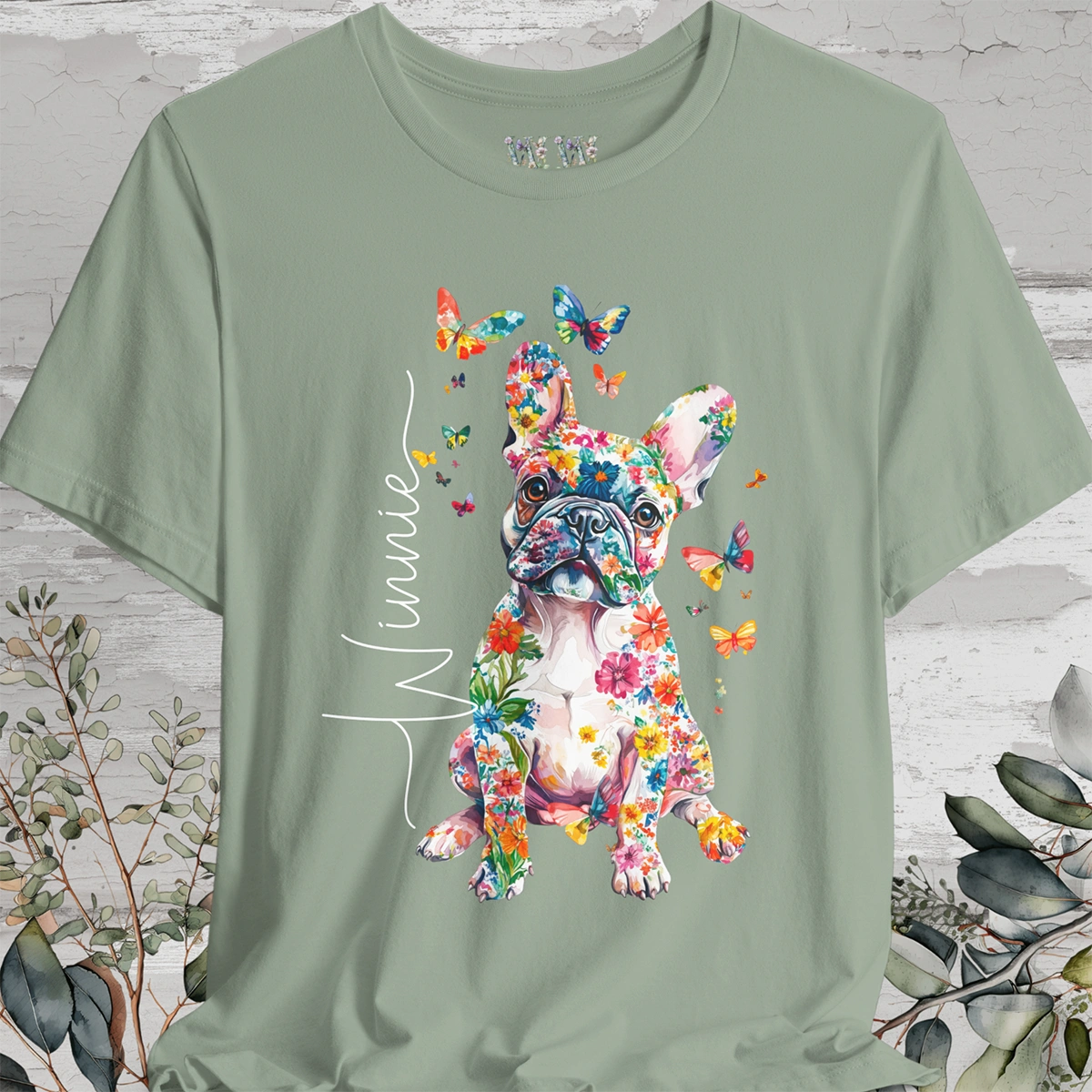 French Bulldog #3 Floral Personalized T shirt