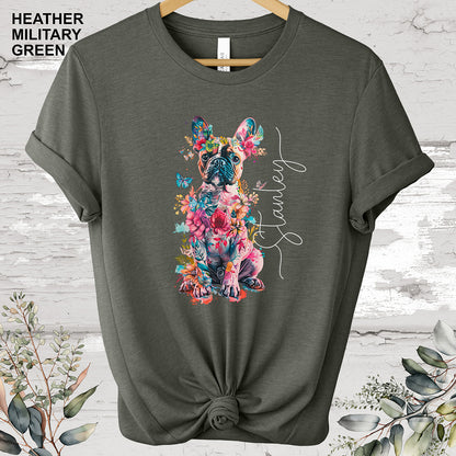 French Bulldog floral Personalized T shirt