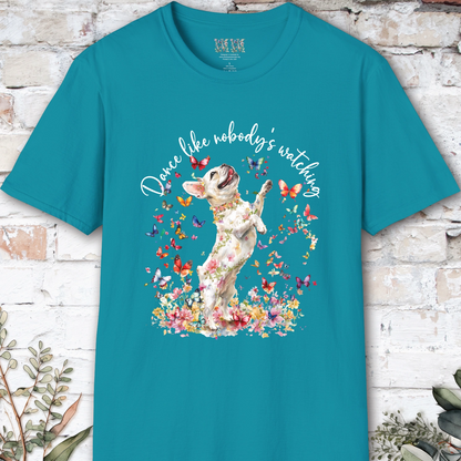 French Bulldog #1 "Dance like nobody's watching" unisex T shirt