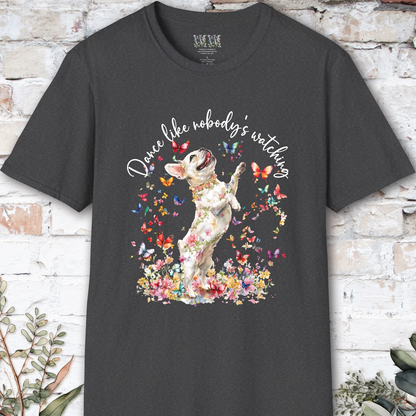 French Bulldog #1 "Dance like nobody's watching" unisex T shirt