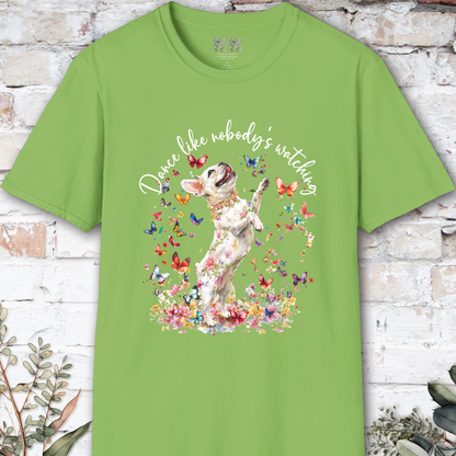 French Bulldog #1 "Dance like nobody's watching" unisex T shirt