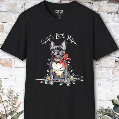 French Bulldog #1 Santa's little helper, unisex T shirt