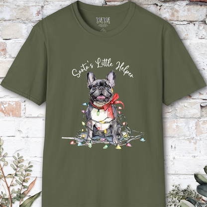French Bulldog #1 Santa's little helper, unisex T shirt