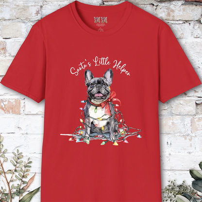 French Bulldog #1 Santa's little helper, unisex T shirt