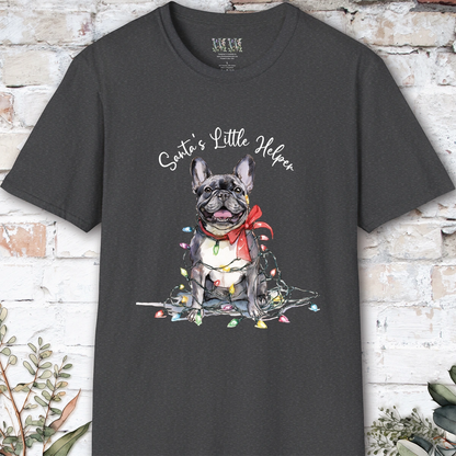 French Bulldog #1 Santa's little helper, unisex T shirt