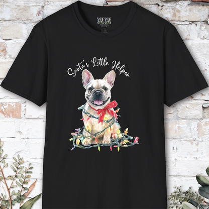 French Bulldog #2 Santa's little helper, unisex T shirt