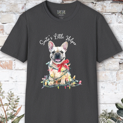 French Bulldog #2 Santa's little helper, unisex T shirt
