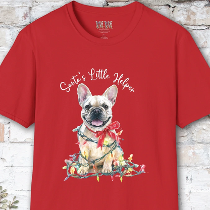 French Bulldog #2 Santa's little helper, unisex T shirt