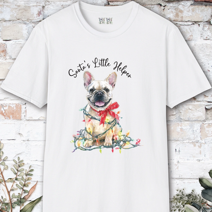 French Bulldog #2 Santa's little helper, unisex T shirt