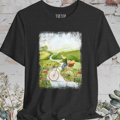 Frog on bike #1, unisex T-Shirt