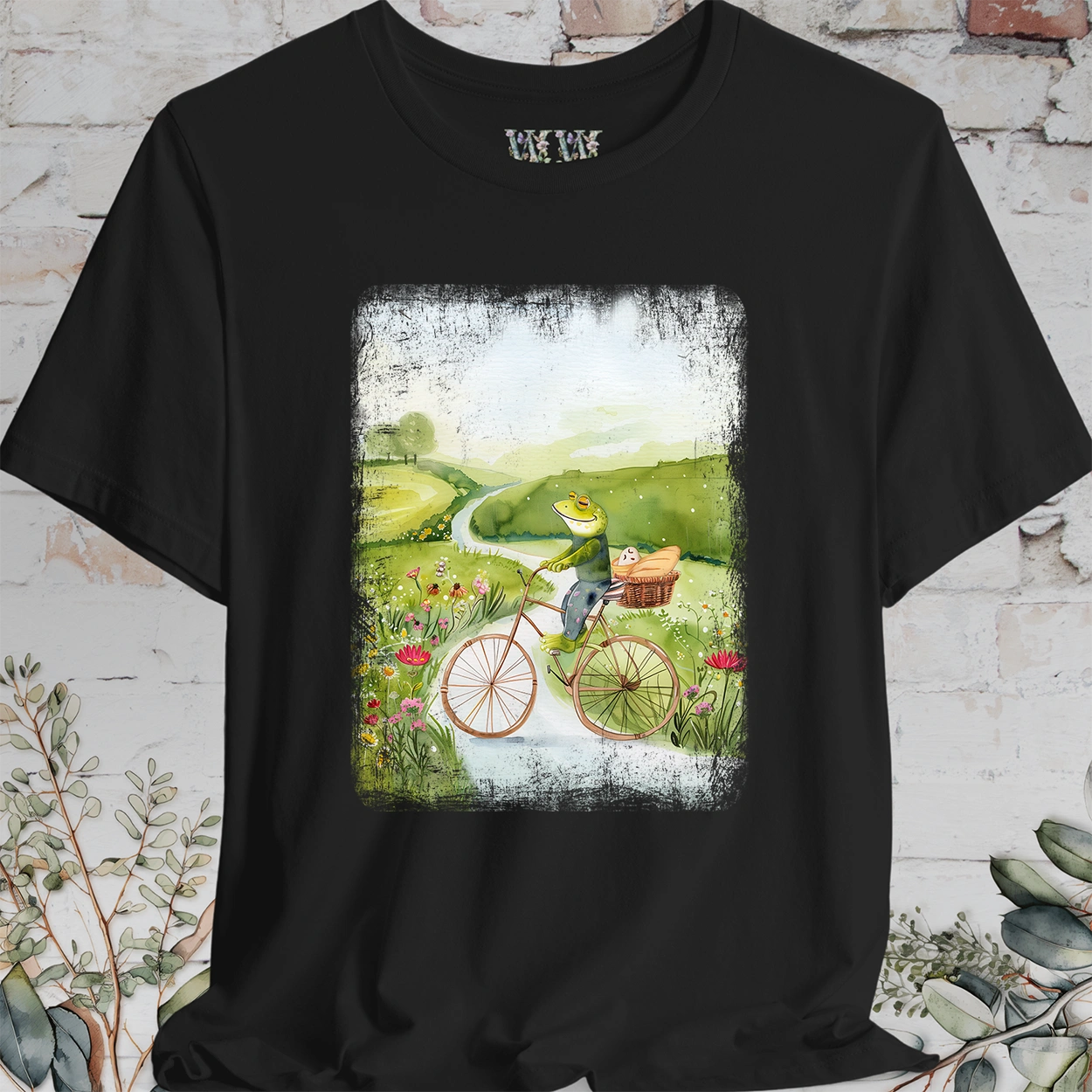 Frog on bike #1, unisex T-Shirt