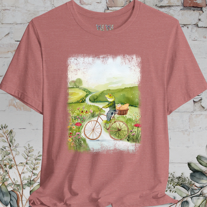 Frog on bike #1, unisex T-Shirt