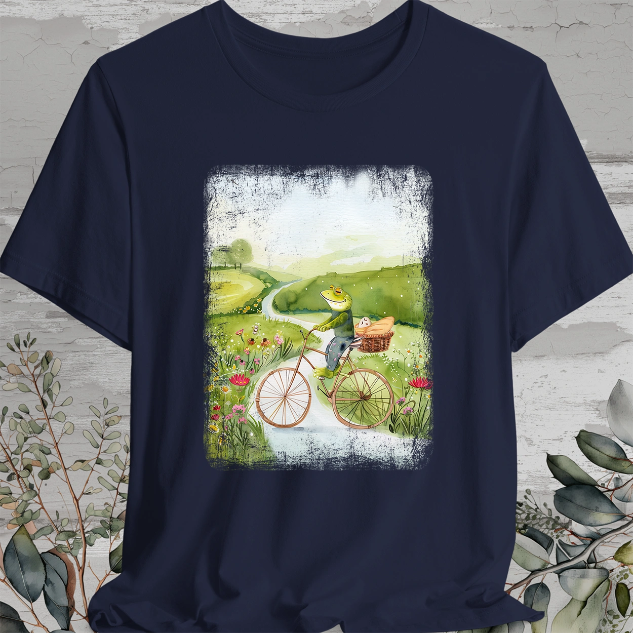 Frog on bike #1, unisex T-Shirt