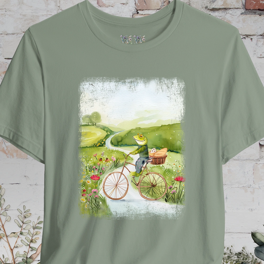 Frog on bike #1, unisex T-Shirt