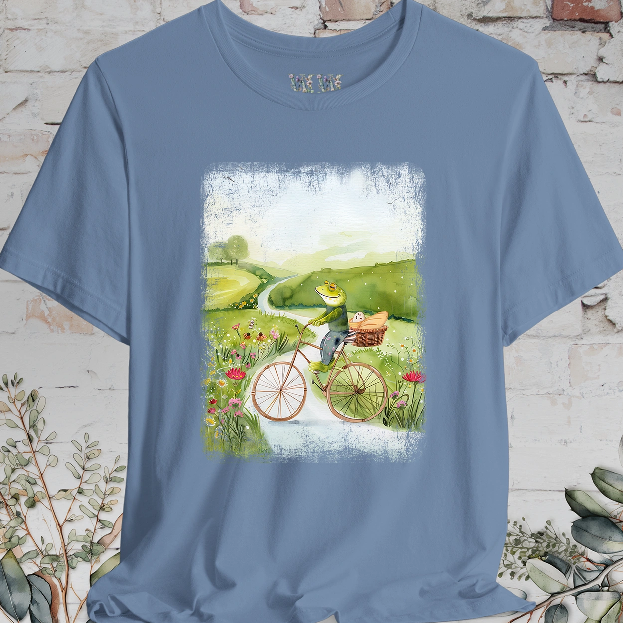 Frog on bike #1, unisex T-Shirt