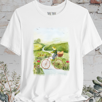 Frog on bike #1, unisex T-Shirt