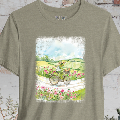 Frog on bike #2, unisex T-Shirt