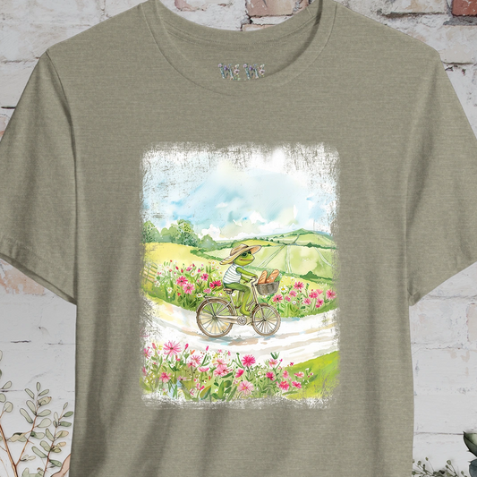 Frog on bike #2, unisex T-Shirt