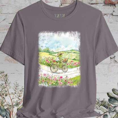 Frog on bike #2, unisex T-Shirt