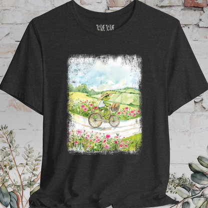 Frog on bike #2, unisex T-Shirt