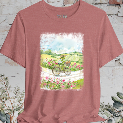 Frog on bike #2, unisex T-Shirt