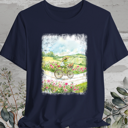 Frog on bike #2, unisex T-Shirt