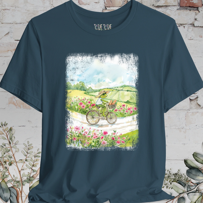 Frog on bike #2, unisex T-Shirt
