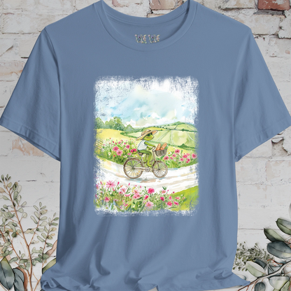 Frog on bike #2, unisex T-Shirt