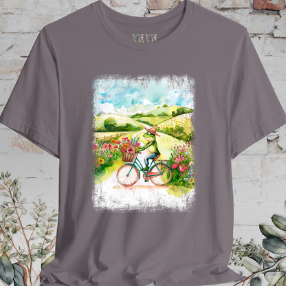 Frog on bike #3, unisex T-Shirt