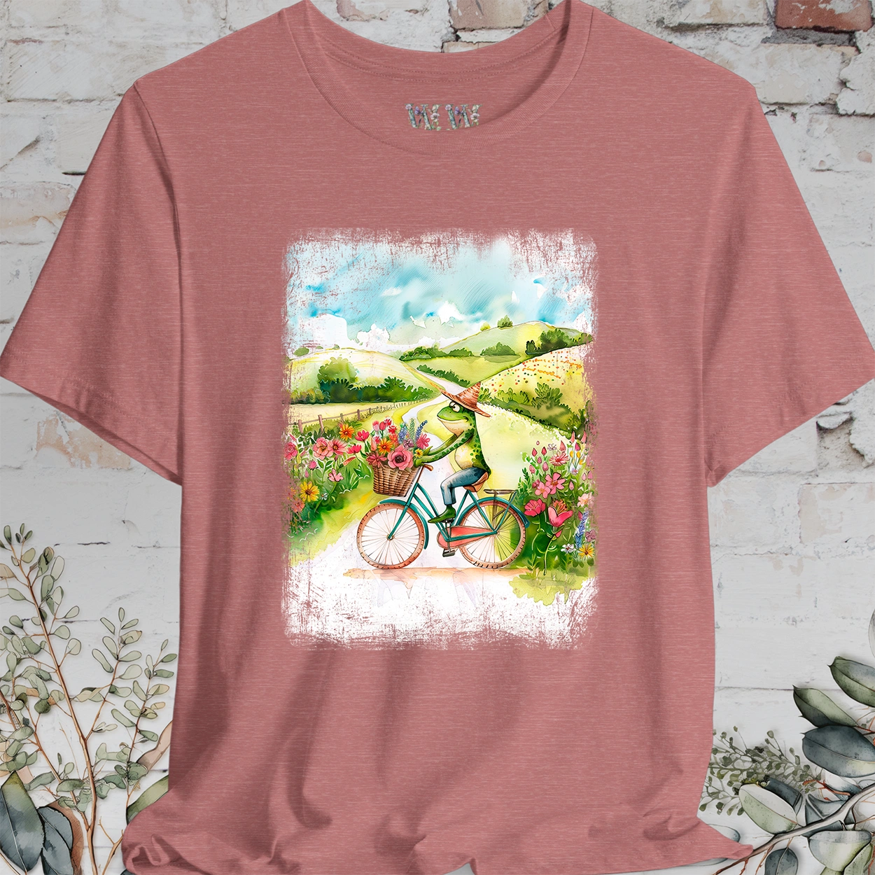 Frog on bike #3, unisex T-Shirt