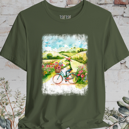 Frog on bike #3, unisex T-Shirt