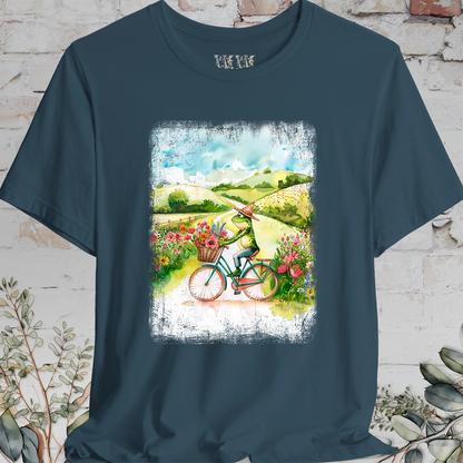 Frog on bike #3, unisex T-Shirt