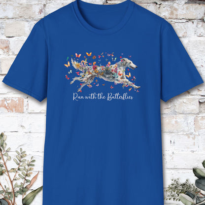 Silken Windhound, Run with the Butterflies, Unisex T-Shirt