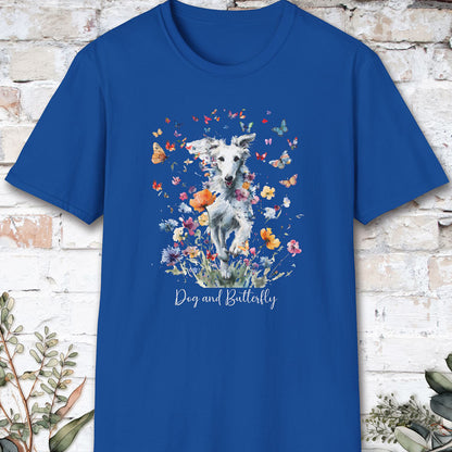 Silken Windhound - Dog & butterfly, unisex T-Shirt
