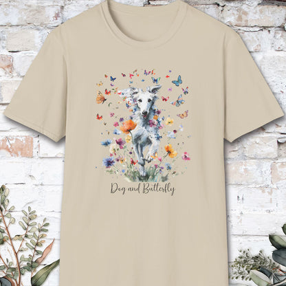 Silken Windhound - Dog & butterfly, unisex T-Shirt