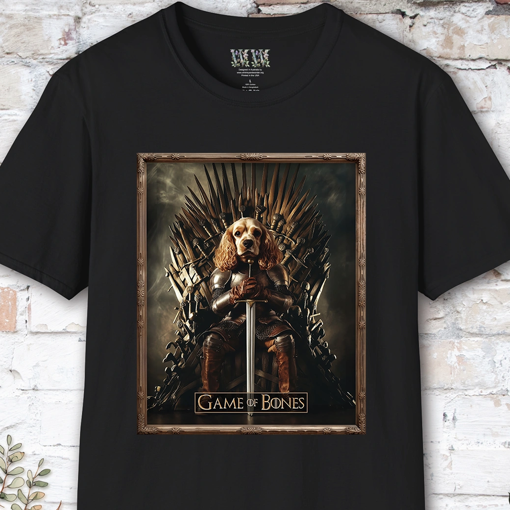 Cocker Spaniel, Game of Bones, Unisex T shirt