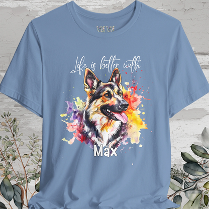 German Shepherd #1 'Life is better with' -  Personalized T shirt